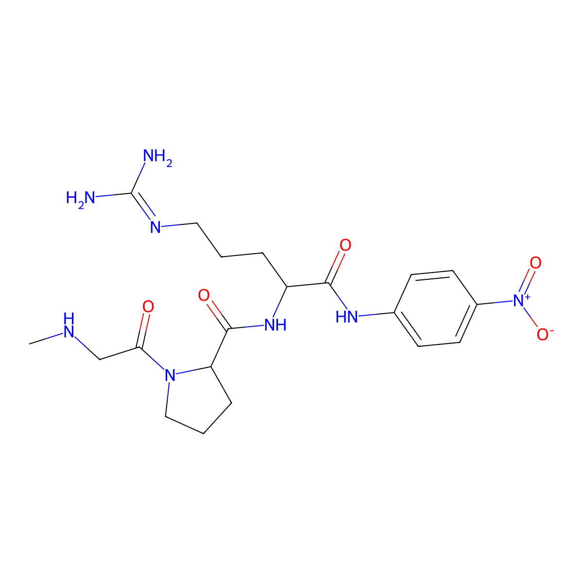 Sar-Pro-Arg-pNA molecular structure, CAS 77695-30-8