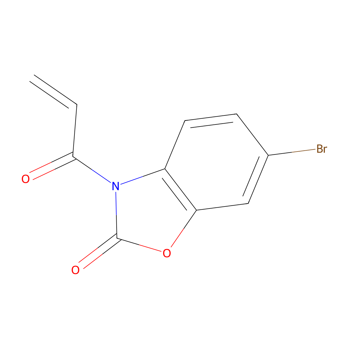6-Bromo-3-(1-oxo-2-propen-1-yl)-2(3H)-benzoxazolone molecular structure, CAS 77696-06-1