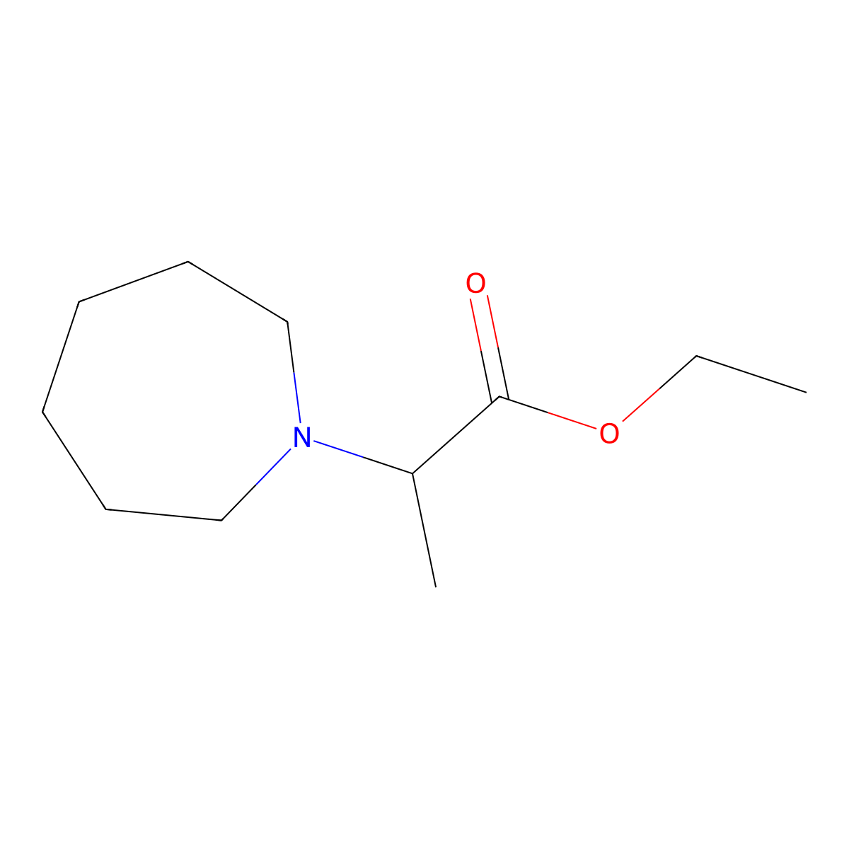 Ethyl 2-(azepan-1-yl)propanoate molecular structure, CAS 776993-91-0