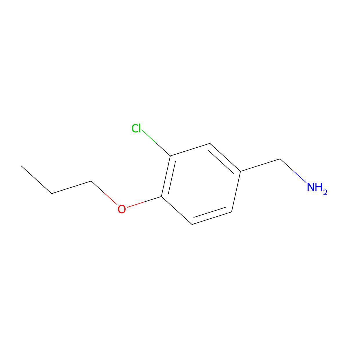 1-(3-Chloro-4-Propoxyphenyl)methanamine molecular structure, CAS 776997-51-4