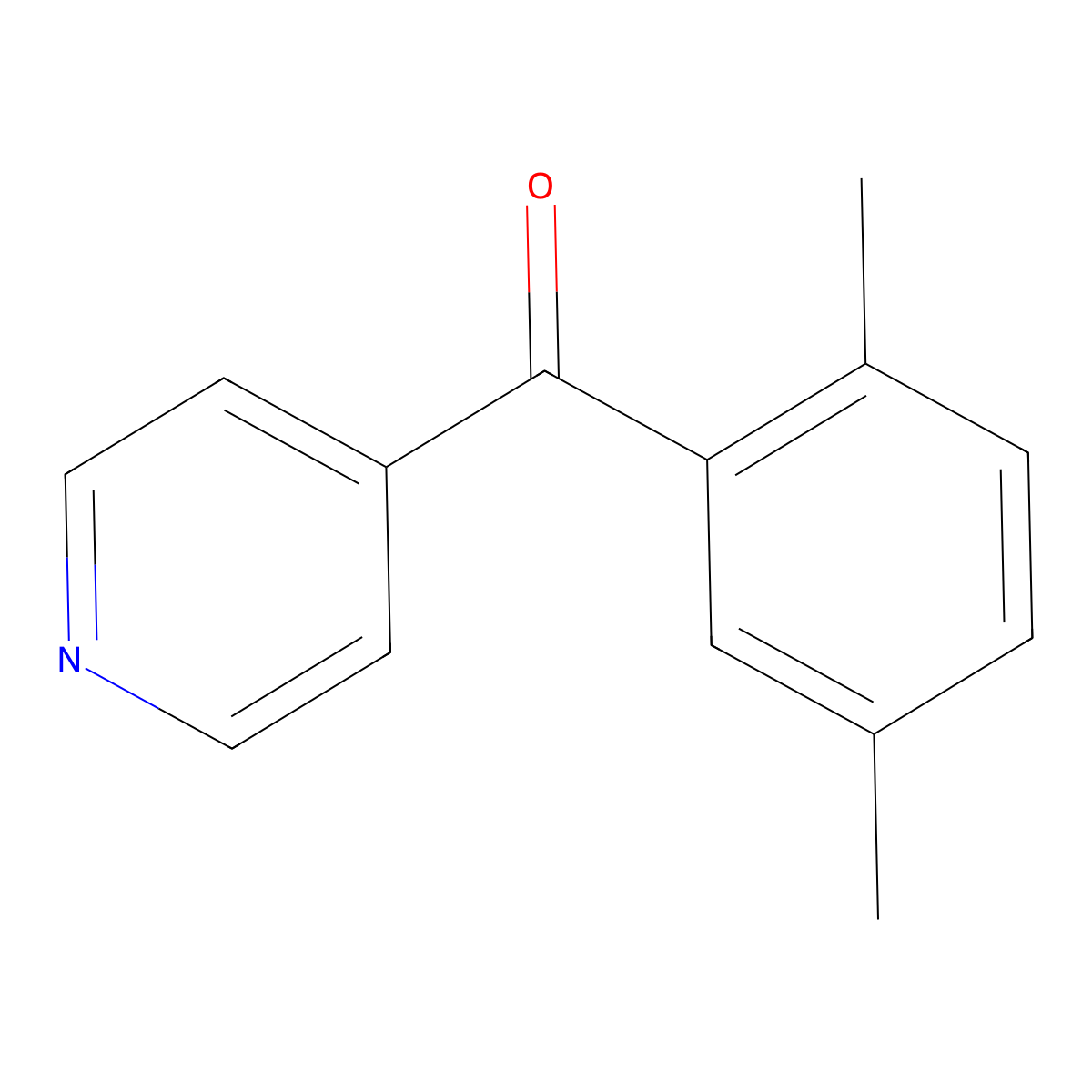 (2,5-Dimethylphenyl)(pyridin-4-yl)methanone molecular structure, CAS 776998-40-4