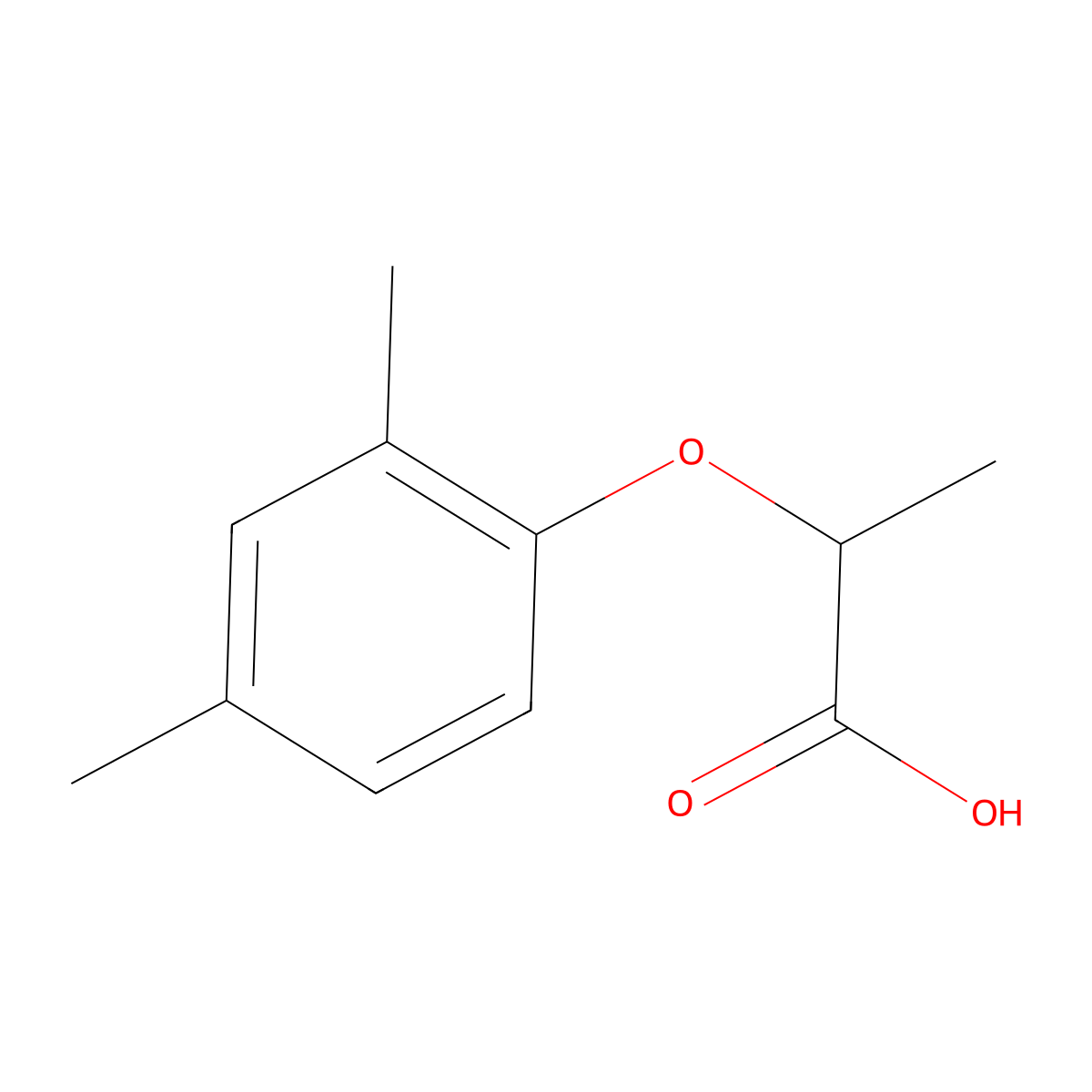 2-(2,4-Dimethylphenoxy)propanoic acid molecular structure, CAS 777-02-6