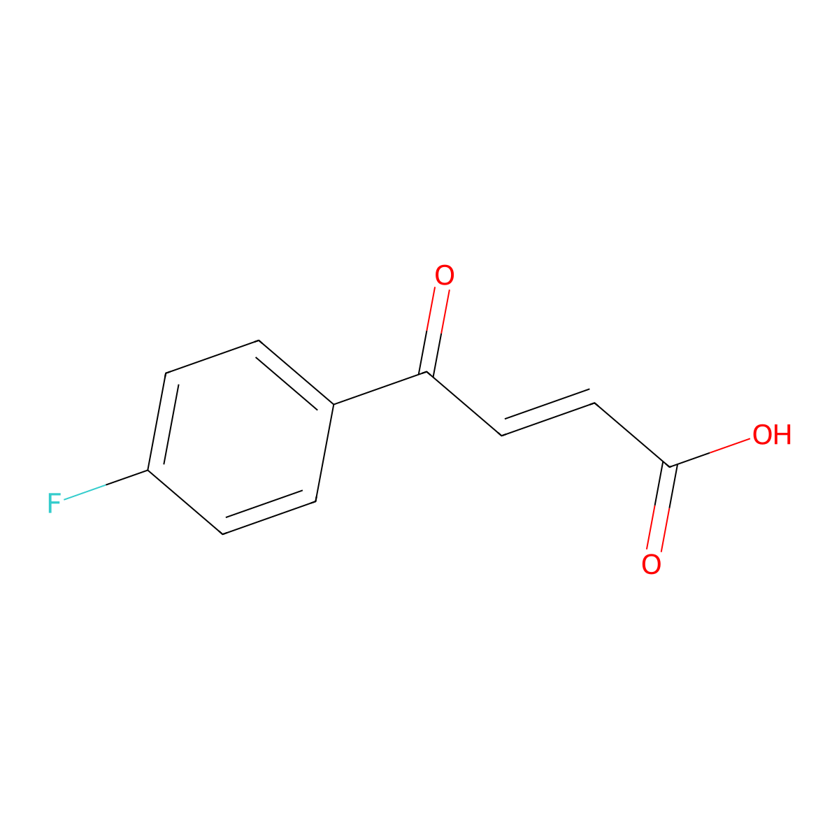 (2E)-4-(4-Fluorophenyl)-4-oxo-2-butenoic acid molecular structure, CAS 777-15-1