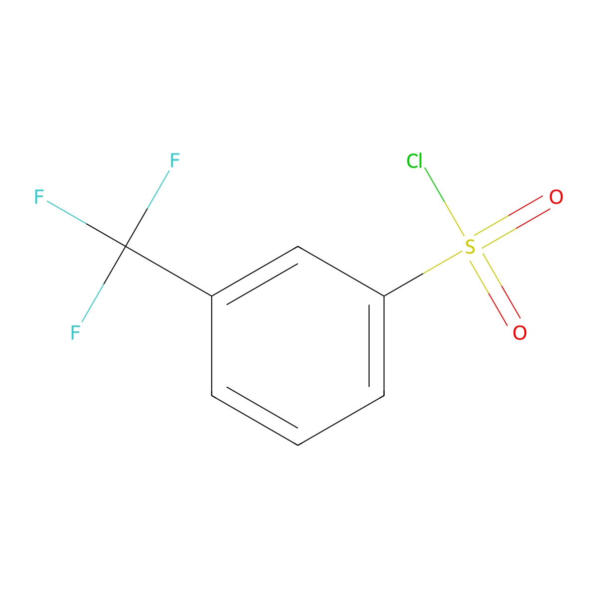3-(Trifluoromethyl)benzenesulfonyl chloride molecular structure, CAS 777-44-6