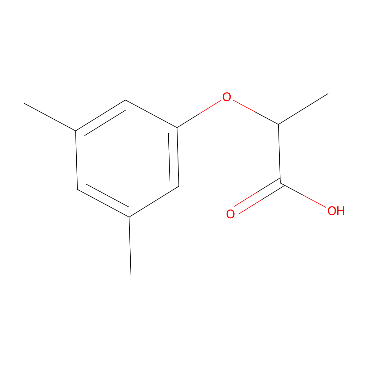 2-(3,5-Dimethylphenoxy)propanoic acid molecular structure, CAS 777-57-1
