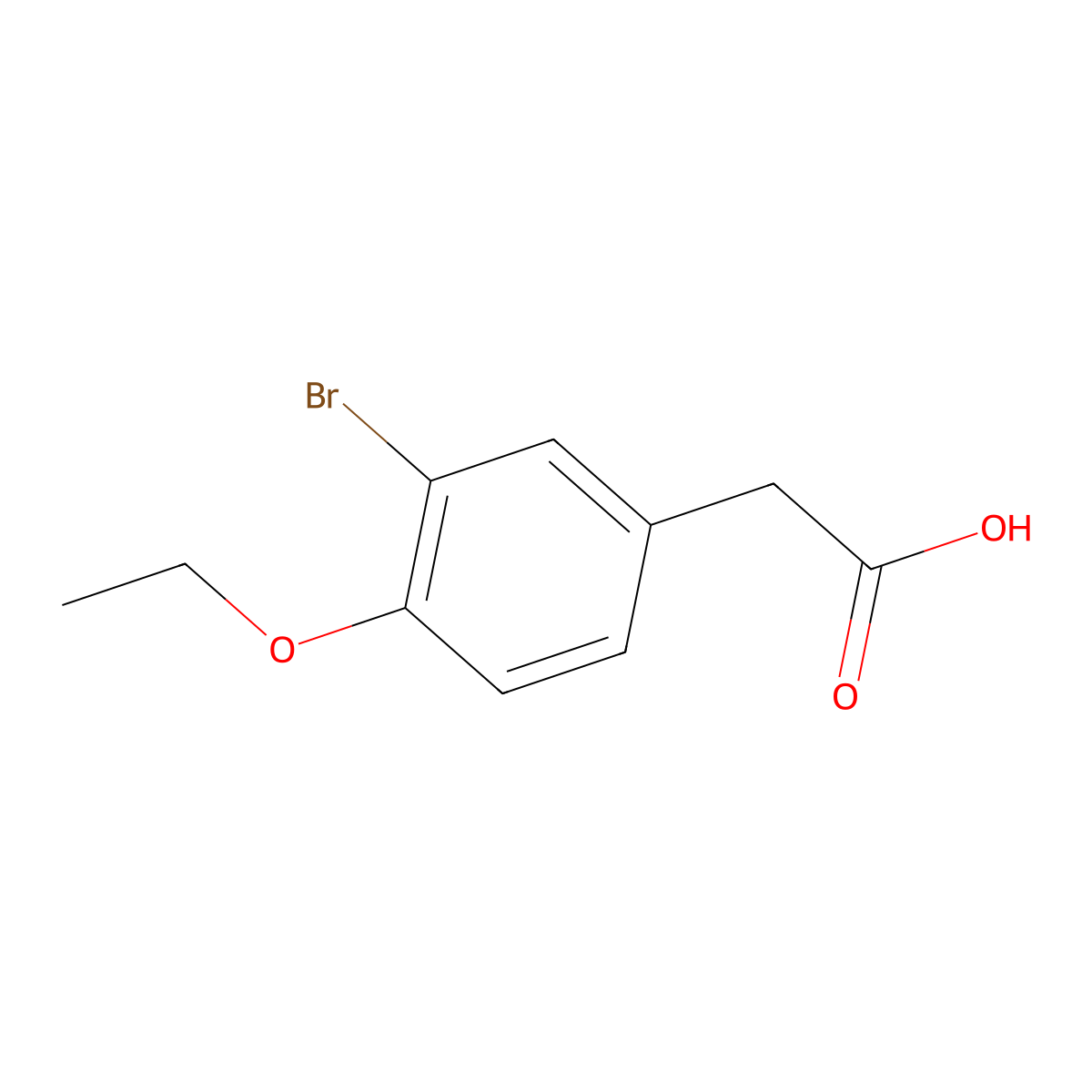 2-(3-Bromo-4-ethoxyphenyl)acetic acid molecular structure, CAS 777-66-2