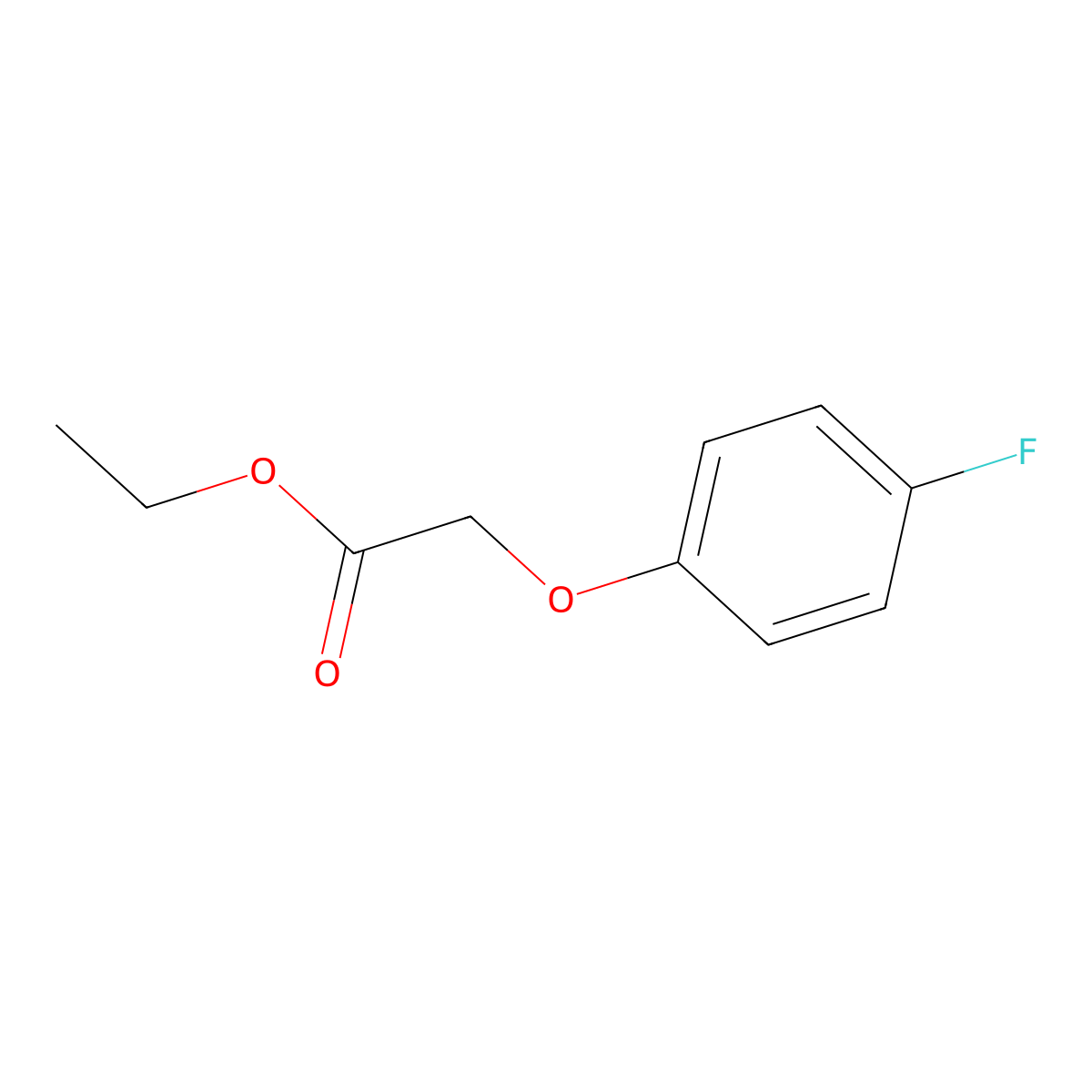 Ethyl 2-(4-fluorophenoxy)acetate molecular structure, CAS 777-87-7