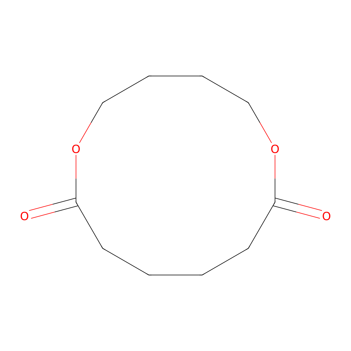 1,6-Dioxacyclododecane-7,12-dione molecular structure, CAS 777-95-7