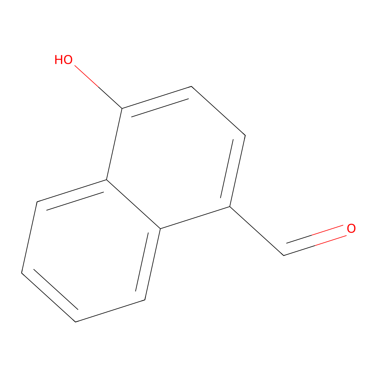4-Hydroxy-1-naphthaldehyde molecular structure, CAS 7770-45-8