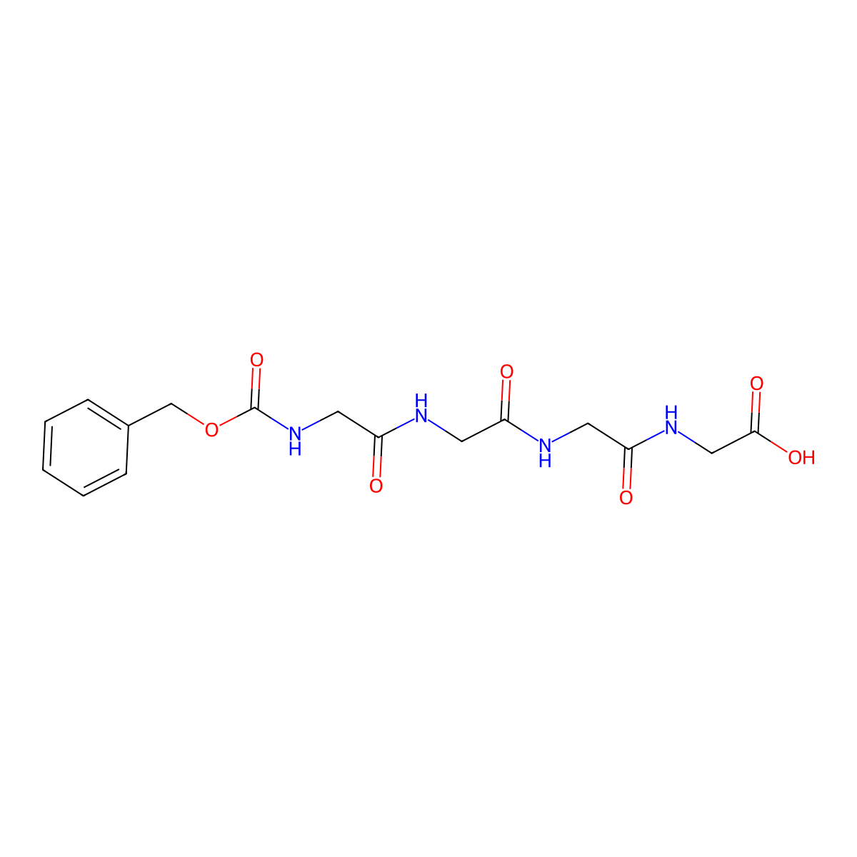 Z-Gly-gly-gly-gly-OH molecular structure, CAS 7770-50-5