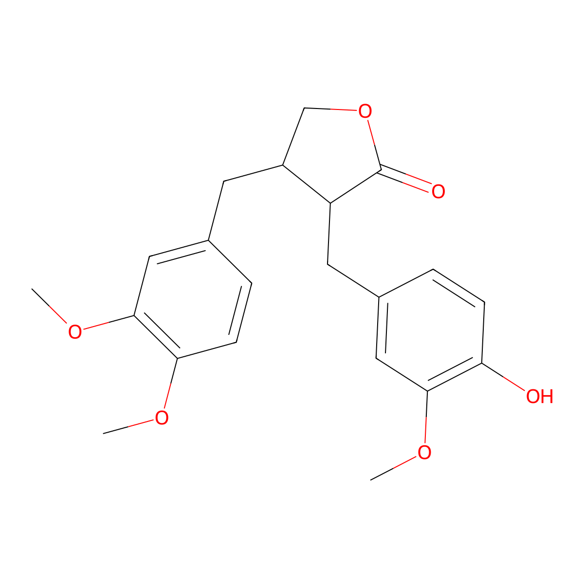 (-)-Arctigenin molecular structure, CAS 7770-78-7
