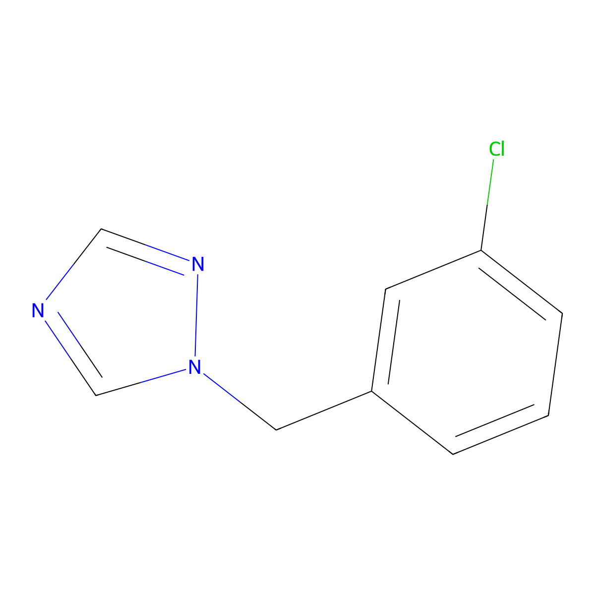 1-(3-chlorobenzyl)-1H-1,2,4-triazole molecular structure, CAS 777007-86-0
