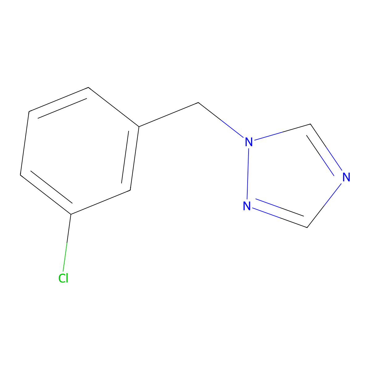 1-(3-chlorobenzyl)-1H-1,2,4-triazole molecular structure, CAS 777007-86-0
