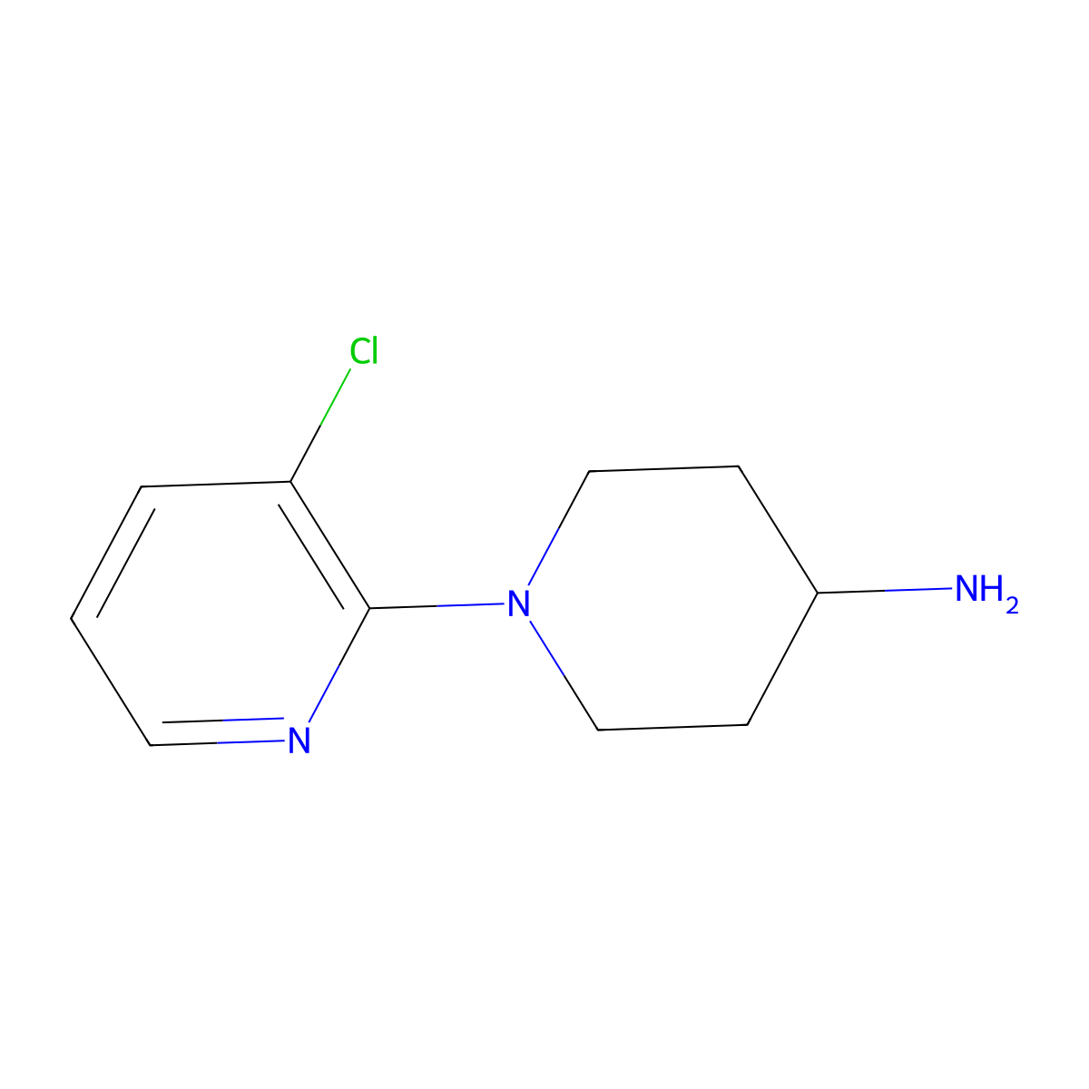 1-(3-Chloropyridin-2-YL)piperidin-4-amine molecular structure, CAS 777009-05-9