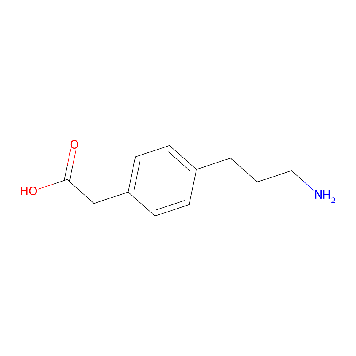 2-[4-(3-Aminopropyl)phenyl]acetic acid molecular structure, CAS 777009-89-9