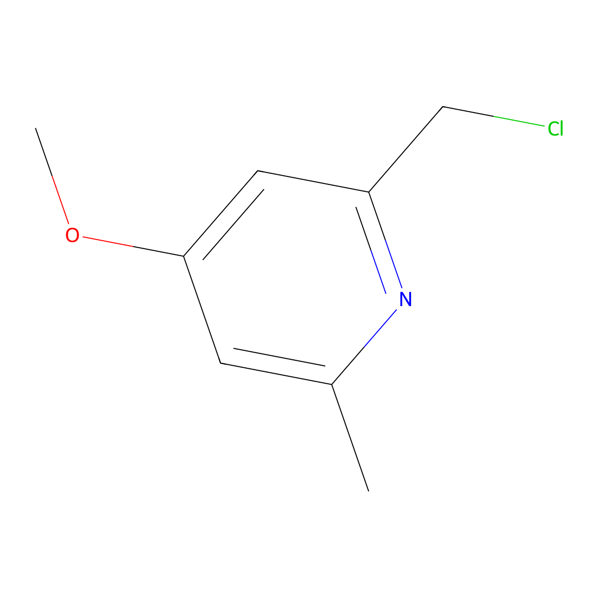 2-(Chloromethyl)-4-methoxy-6-methylpyridine molecular structure, CAS 777018-71-0