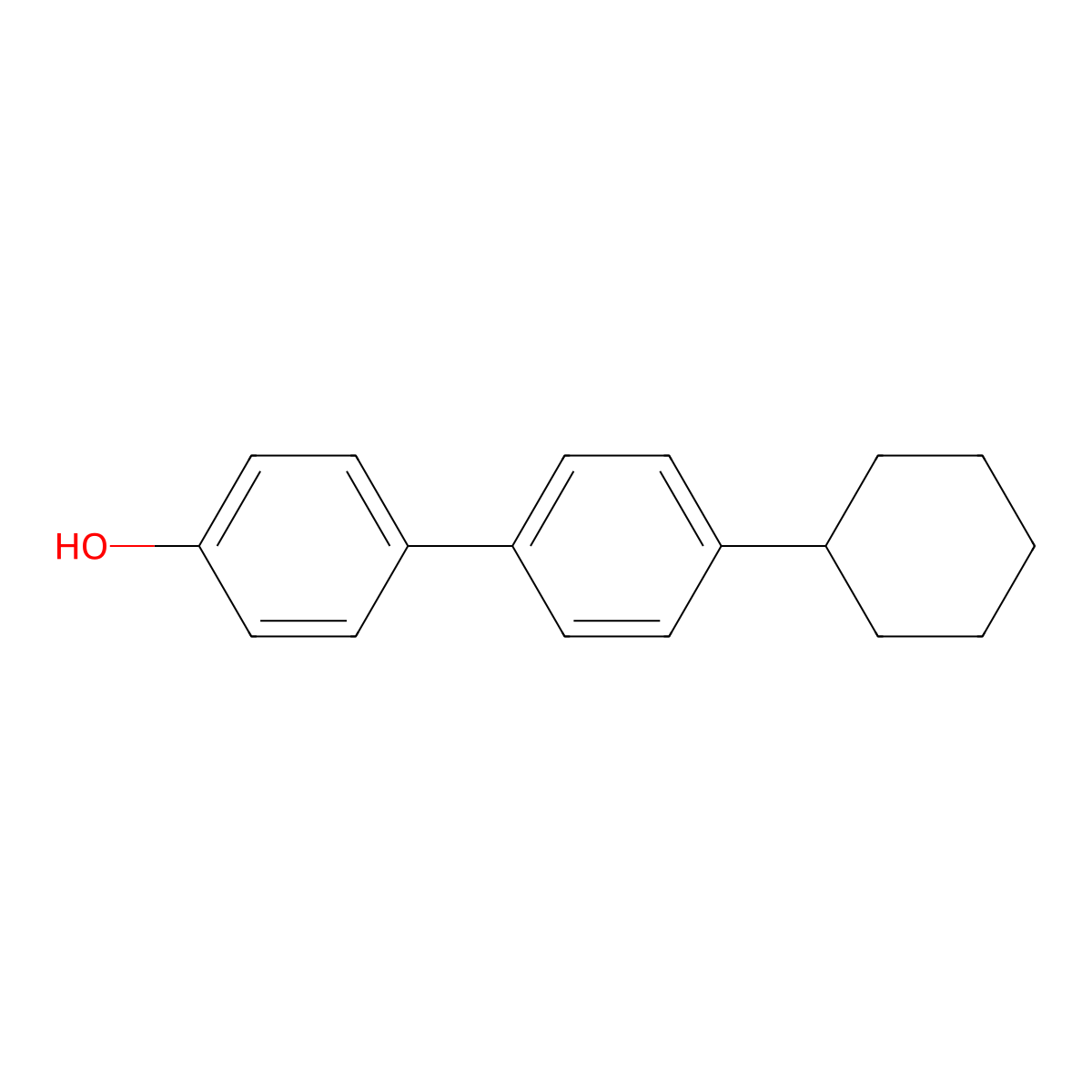 4'-Cyclohexyl[1,1'-biphenyl]-4-ol molecular structure, CAS 77702-34-2