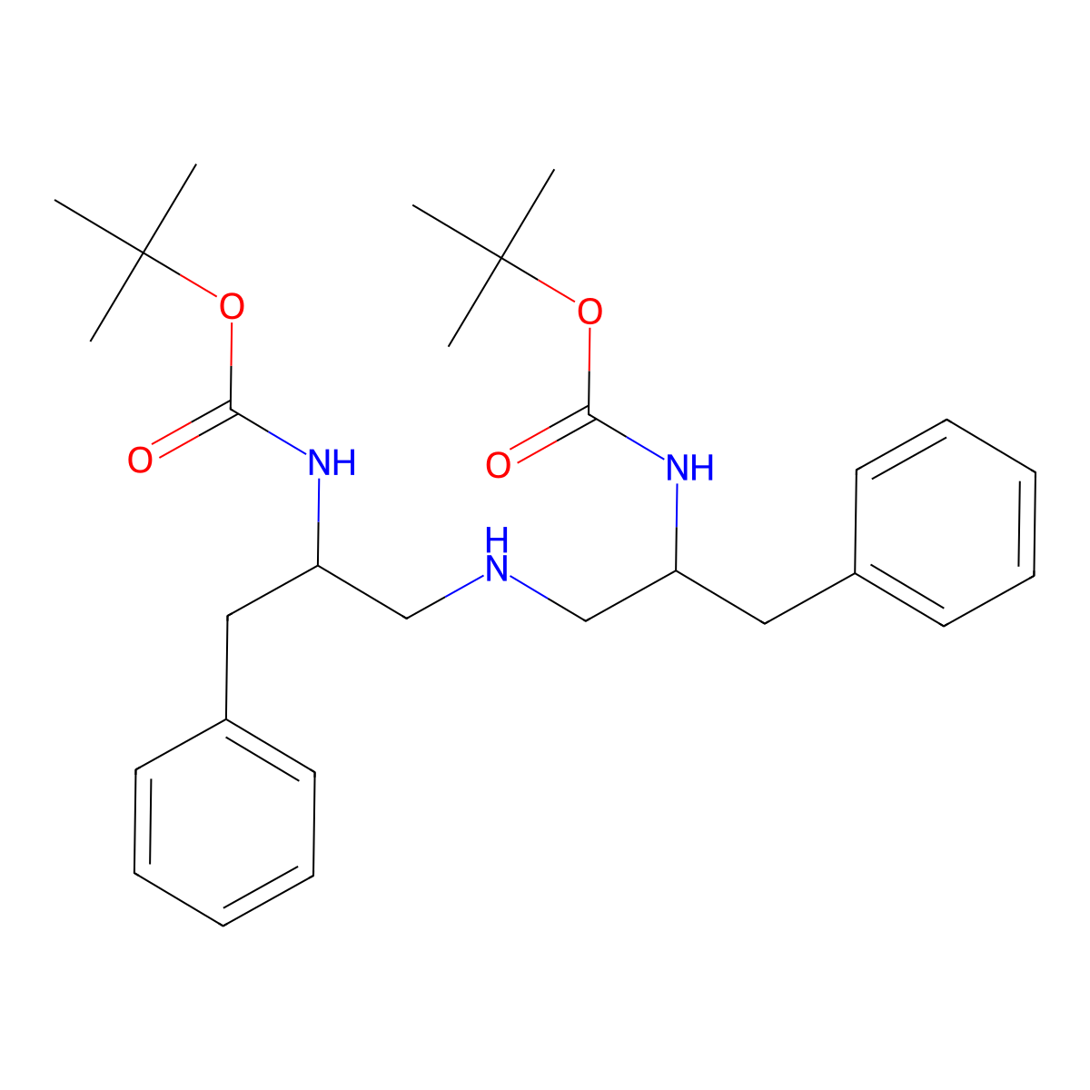 Di-tert-butyl ((2R,2'S)-azanediylbis(1-phenylpropane-3,2-diyl))dicarbamate molecular structure, CAS 777026-65-0