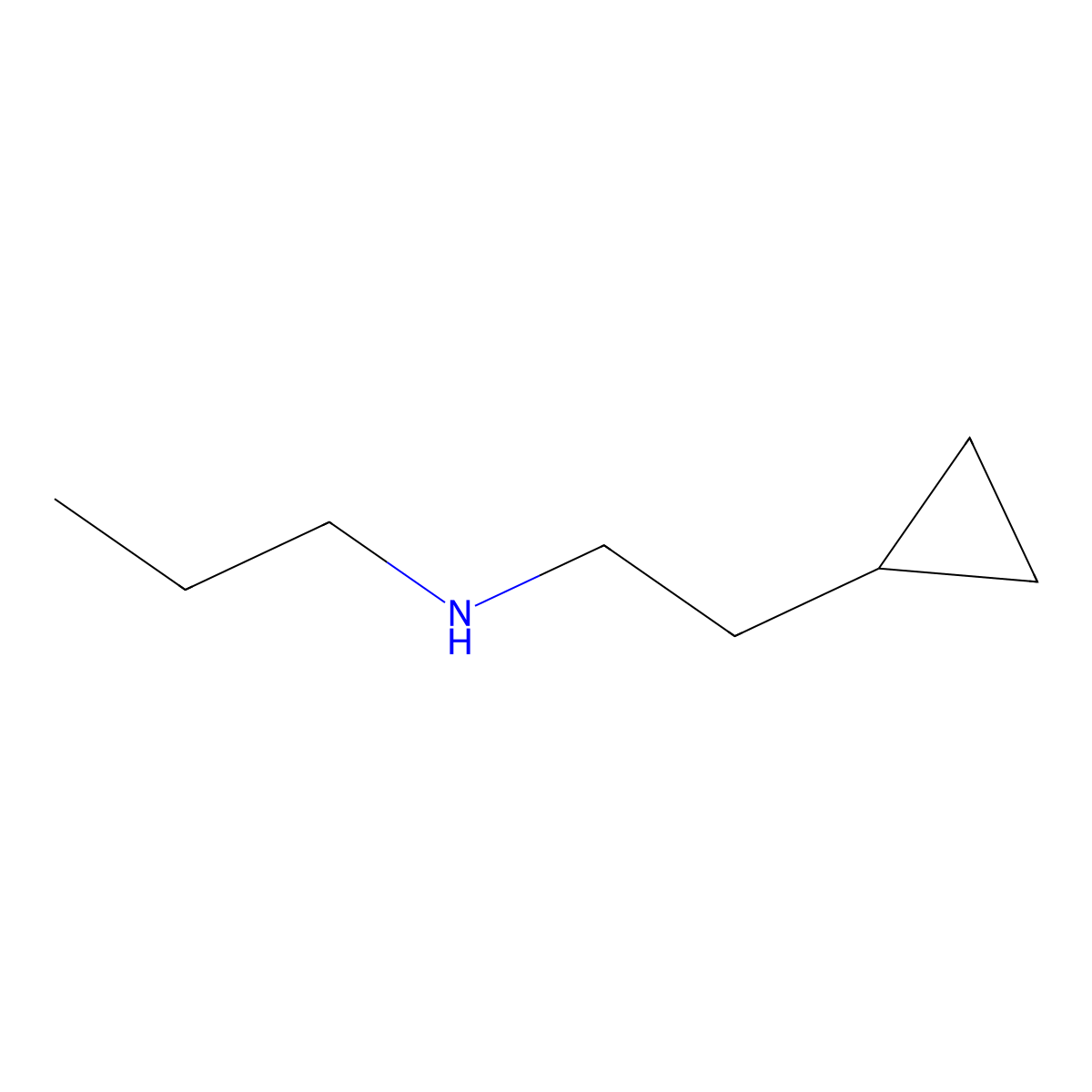 (2-Cyclopropylethyl)(propyl)amine molecular structure, CAS 777050-49-4