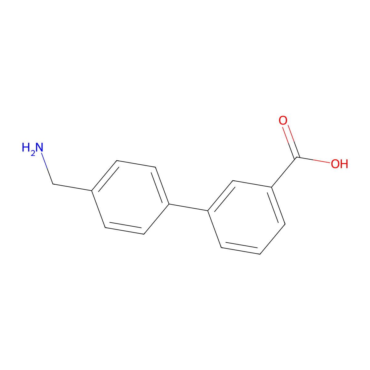 4'-(Aminomethyl)-biphenyl-3-carboxylic acid molecular structure, CAS 777055-08-0