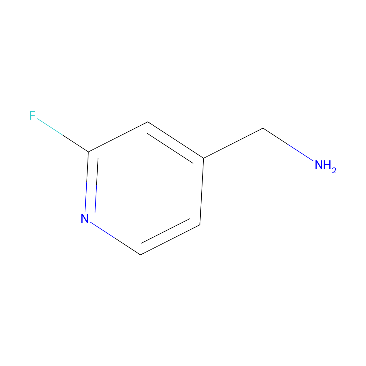(2-Fluoropyridin-4-yl)methanamine molecular structure, CAS 777056-79-8