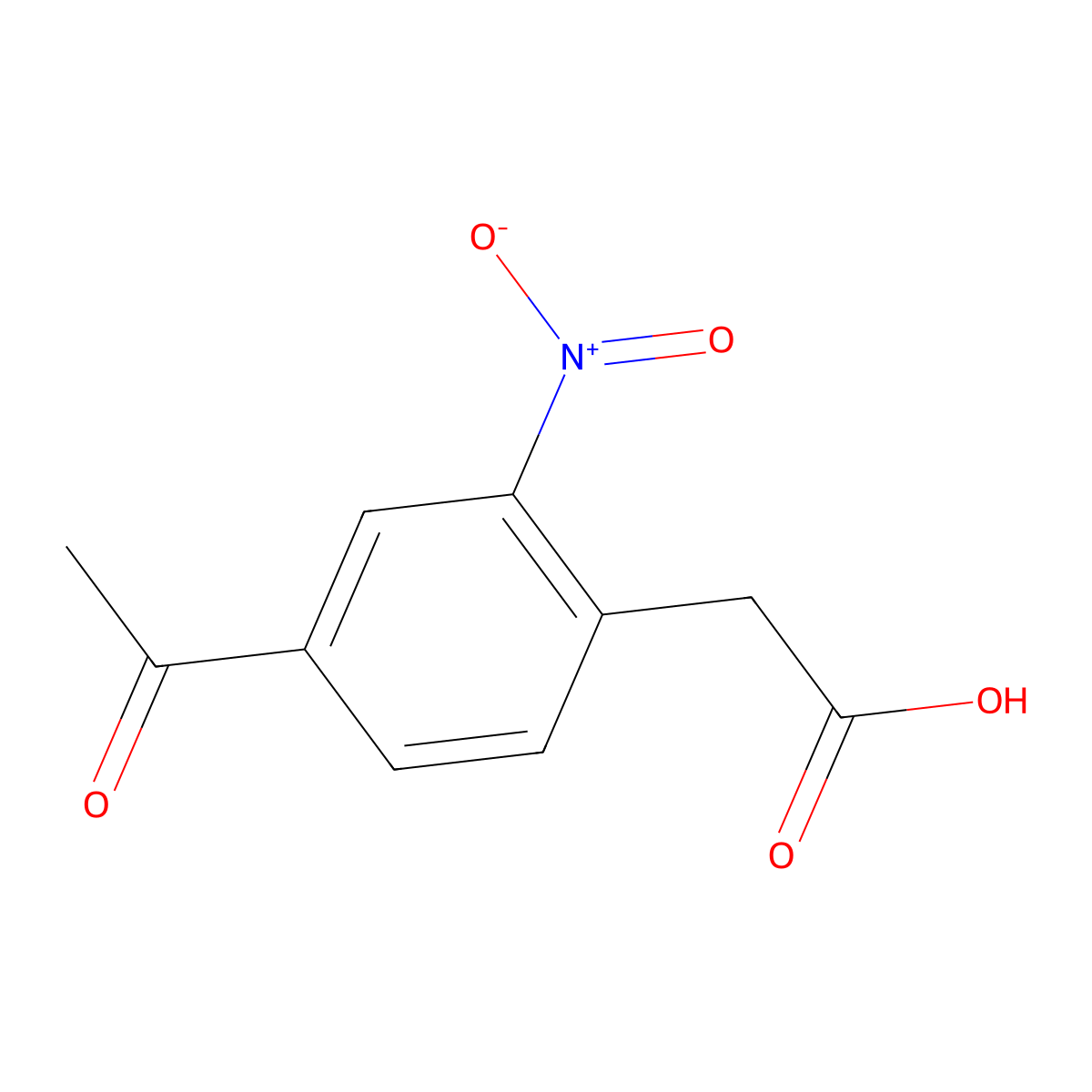 2-(4-Acetyl-2-nitrophenyl)acetic acid molecular structure, CAS 777062-25-6
