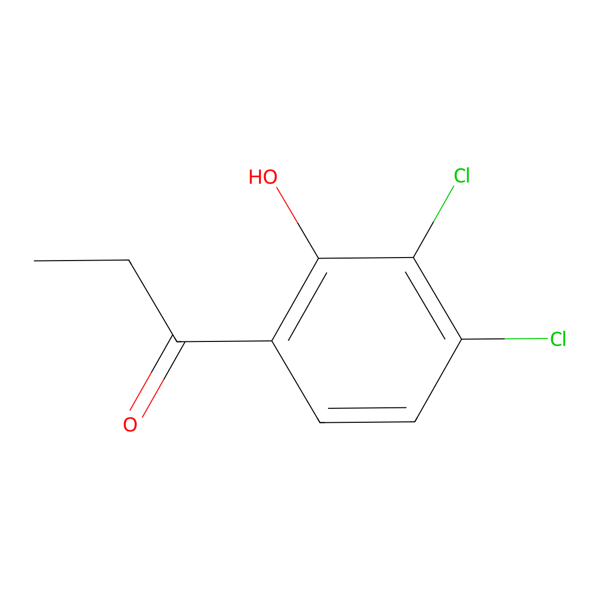 1-(3,4-Dichloro-2-hydroxyphenyl)propan-1-one molecular structure, CAS 777067-72-8