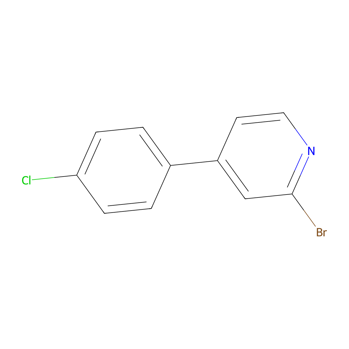 2-Bromo-4-(4-chlorophenyl)pyridine molecular structure, CAS 777075-07-7
