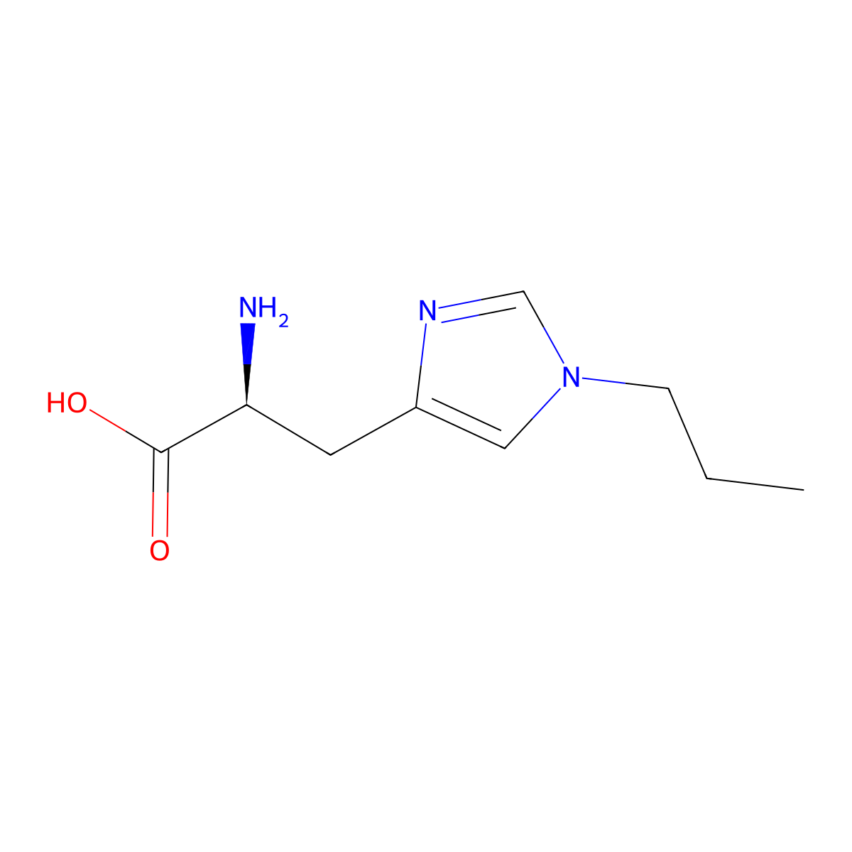 (2S)-2-amino-3-(1-propyl-1H-imidazol-4-yl)propanoic acid molecular structure, CAS 777076-98-9