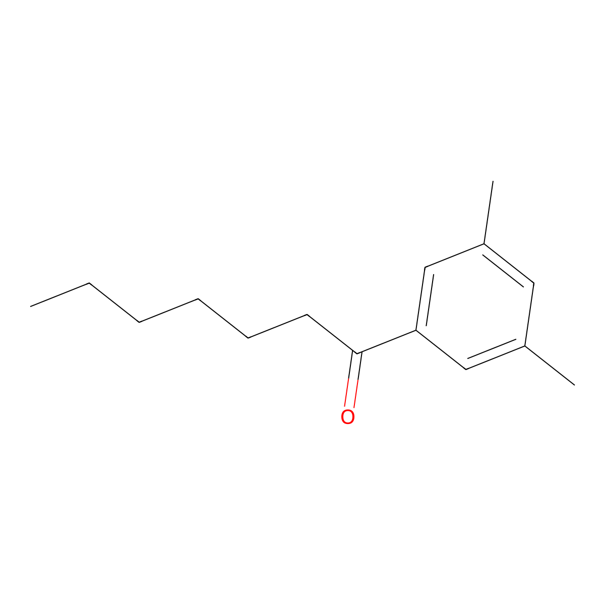 1-(3,5-Dimethylphenyl)heptan-1-one molecular structure, CAS 777080-12-3