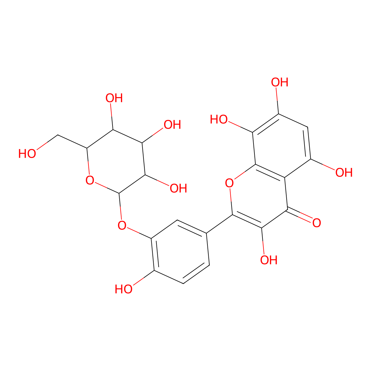 Gossypetin 3'-O-glucoside molecular structure, CAS 777080-67-8