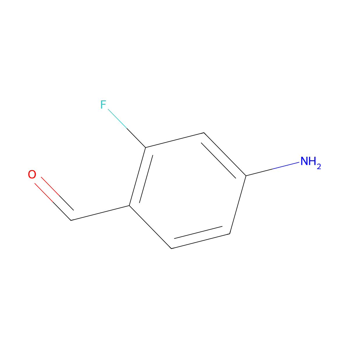 4-Amino-2-fluorobenzaldehyde molecular structure, CAS 777089-27-7