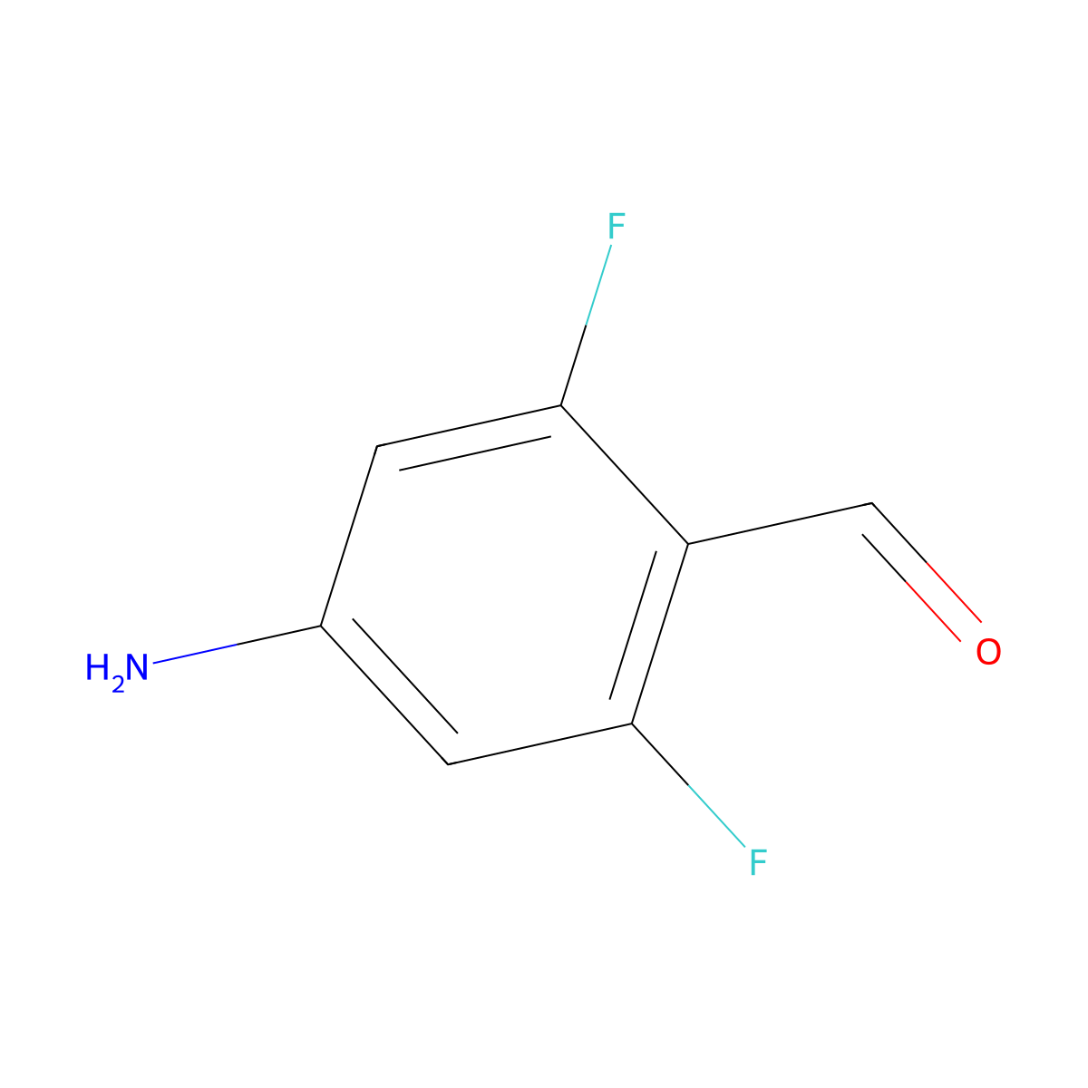 4-Amino-2,6-difluorobenzaldehyde molecular structure, CAS 777089-82-4