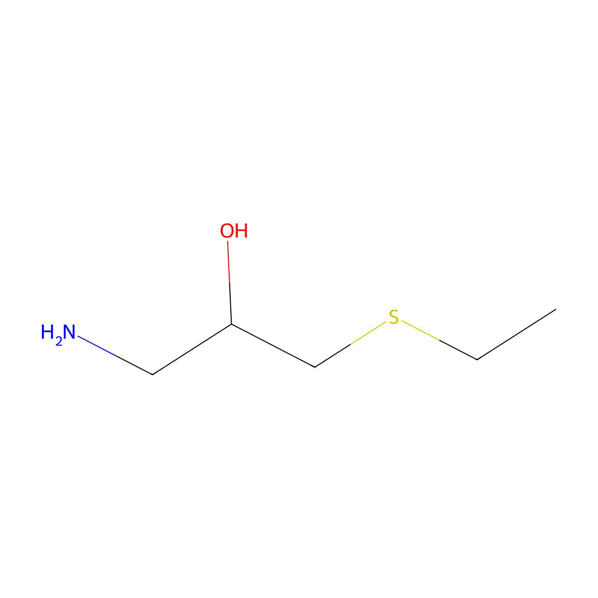 1-Amino-3-(ethylsulfanyl)propan-2-OL molecular structure, CAS 77710-50-0