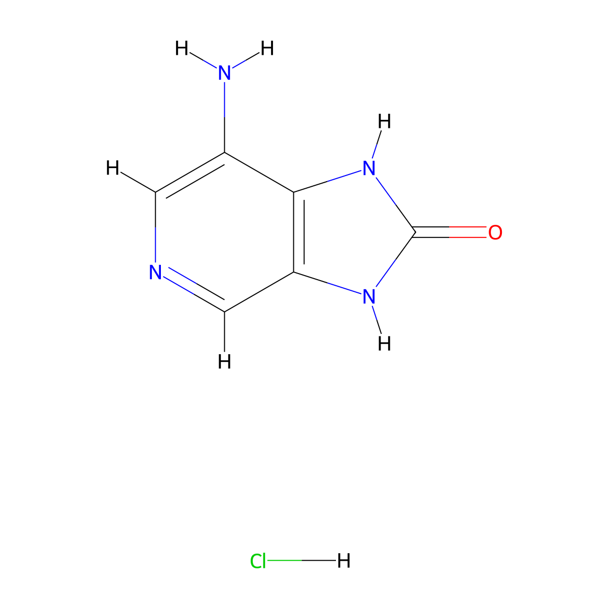 7-Amino-1,3-dihydroimidazo[4,5-c]pyridin-2-one;hydrochloride molecular structure, CAS 77712-99-3