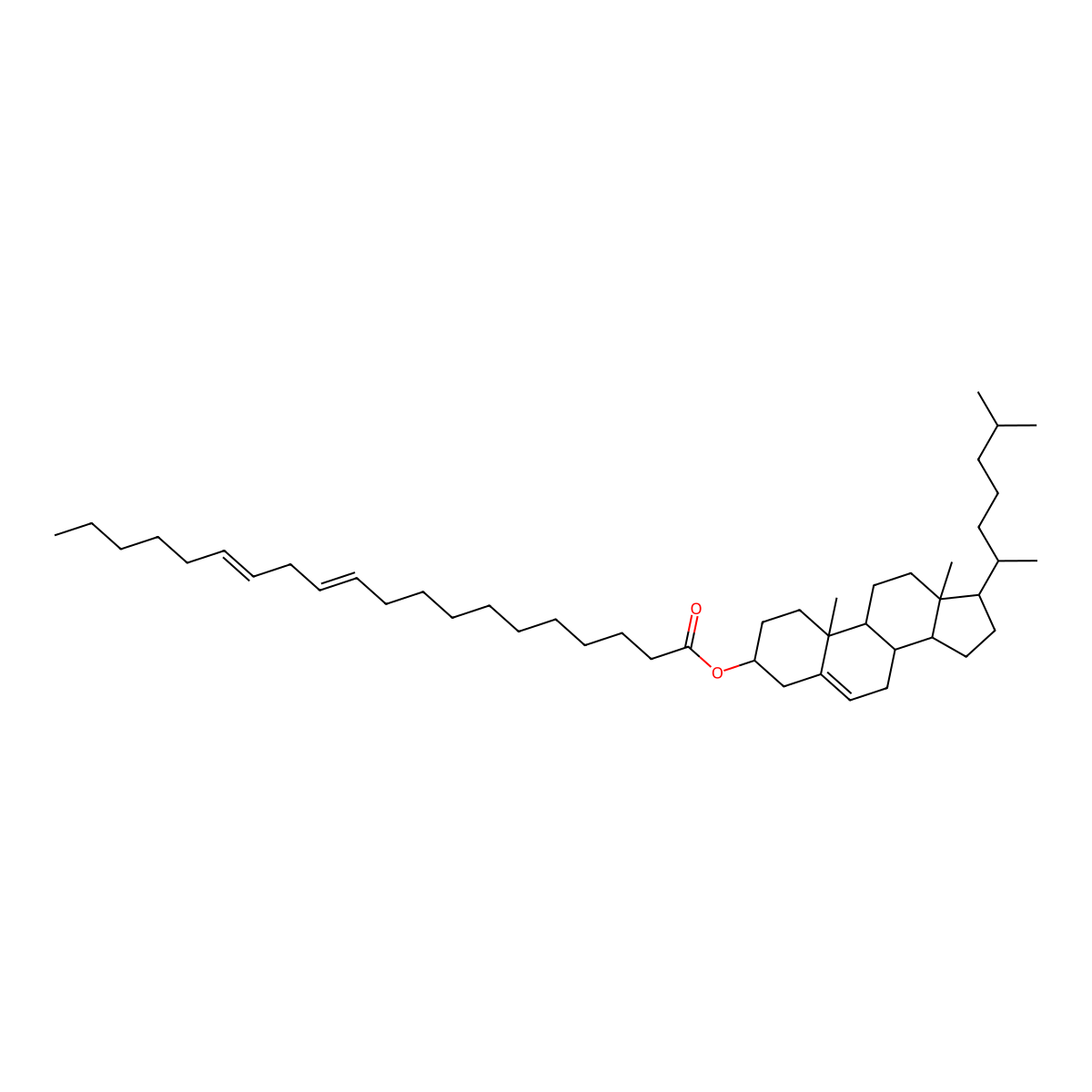 cholest-5-en-3beta-yl (11Z,14Z-eicosadienoate) molecular structure, CAS 77715-45-8