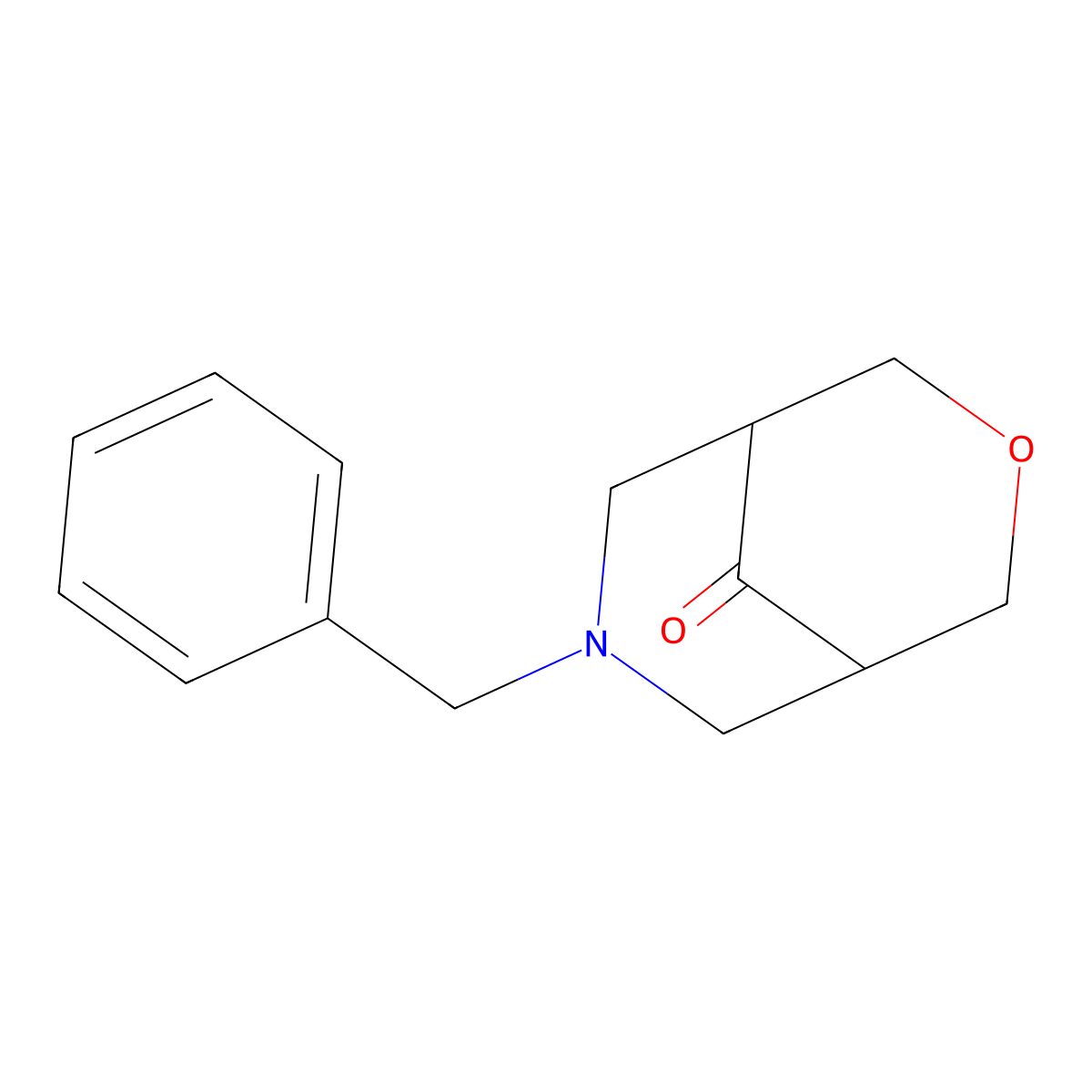 7-Benzyl-3-oxa-7-azabicyclo[3.3.1]nonan-9-one molecular structure, CAS 77716-01-9