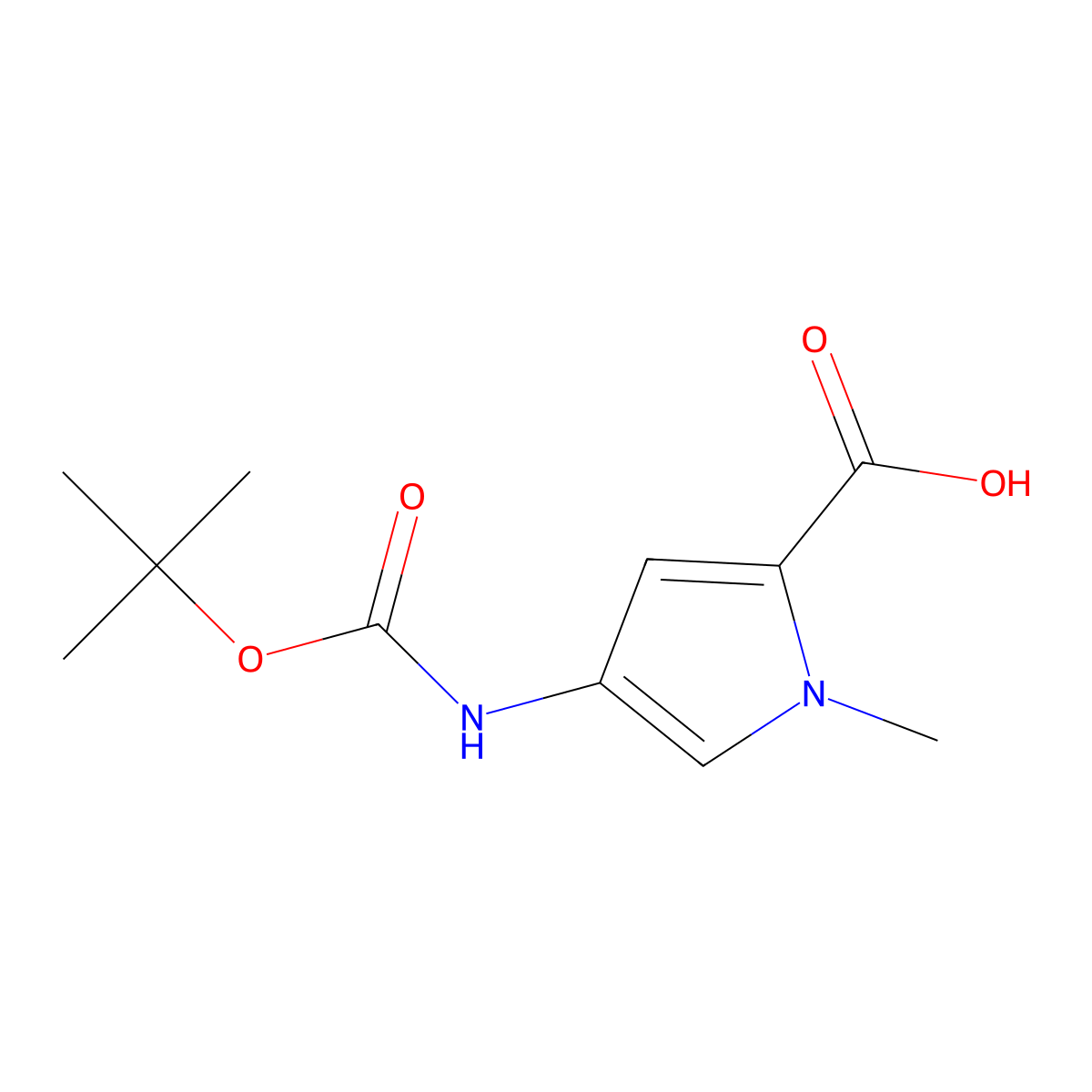 4-(Boc-amino)-1-methyl-1H-pyrrole-2-carboxylic Acid molecular structure, CAS 77716-11-1