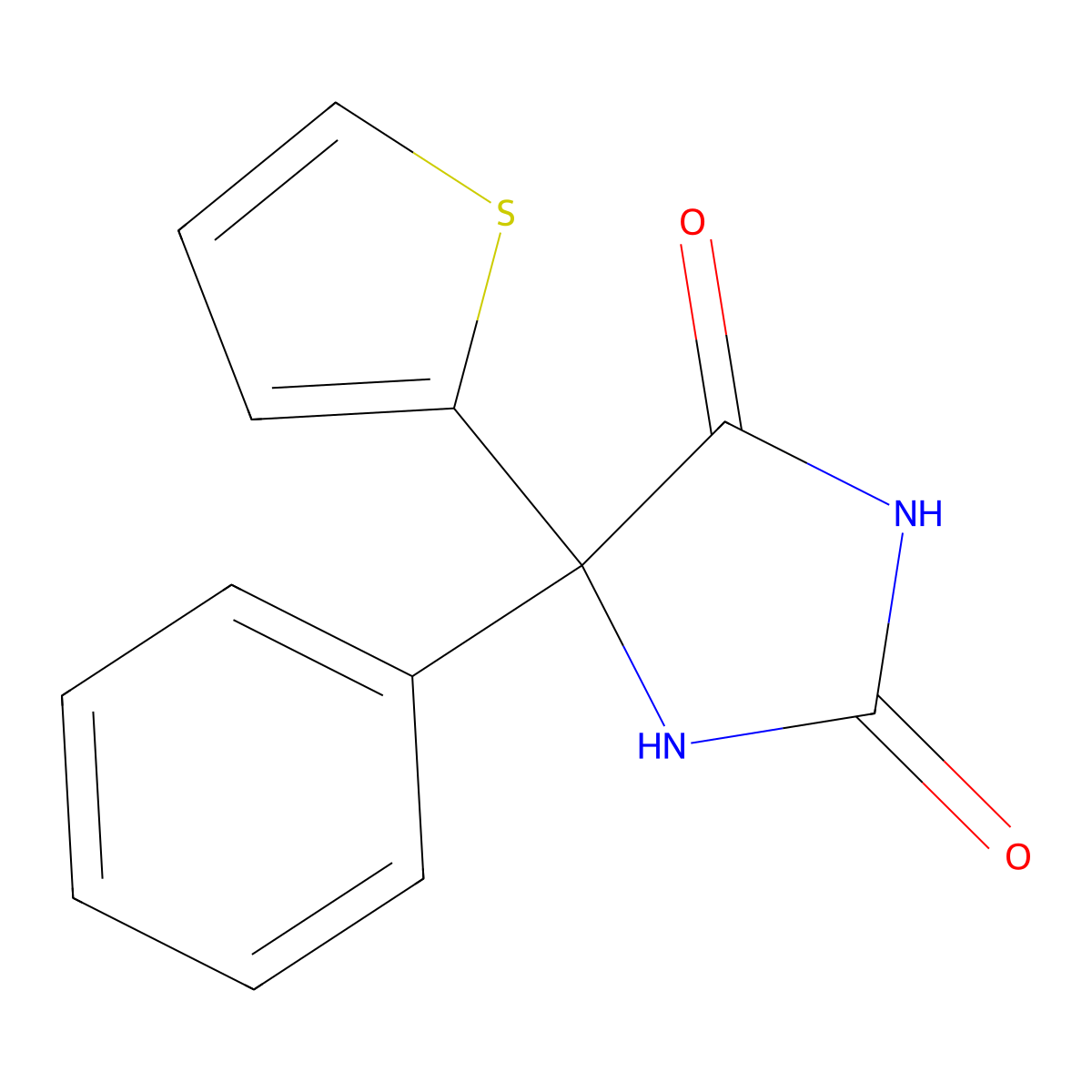 Thiantoin molecular structure, CAS 7772-37-4