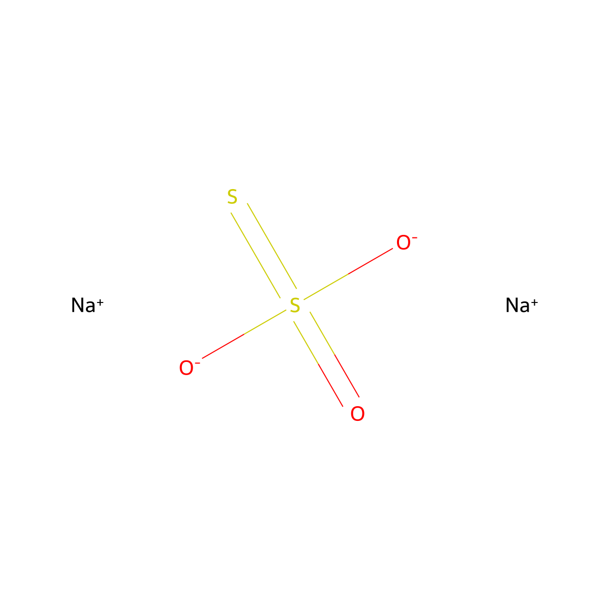 Sodium Thiosulfate molecular structure, CAS 7772-98-7