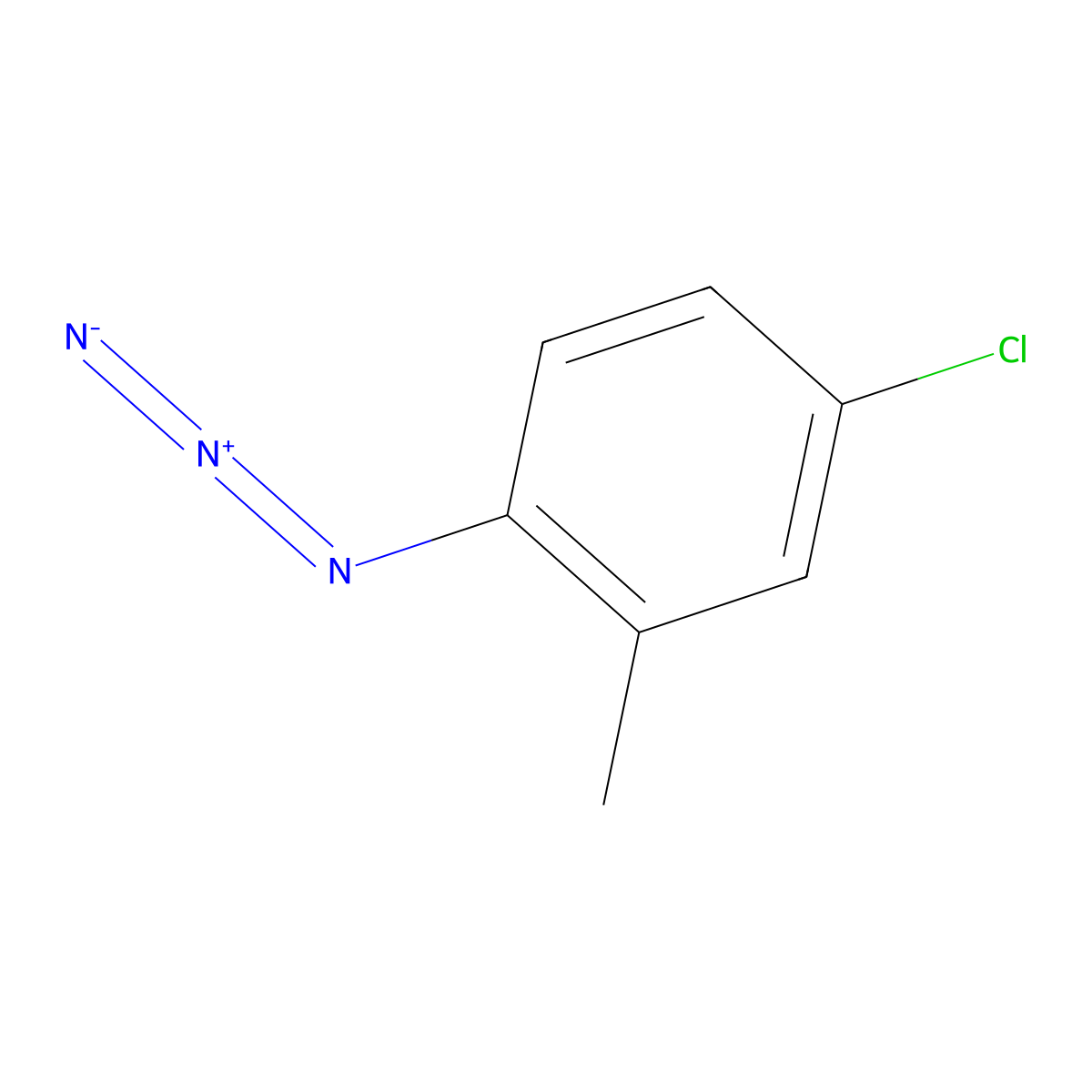 Benzene, 1-azido-4-chloro-2-methyl- molecular structure, CAS 77721-46-1