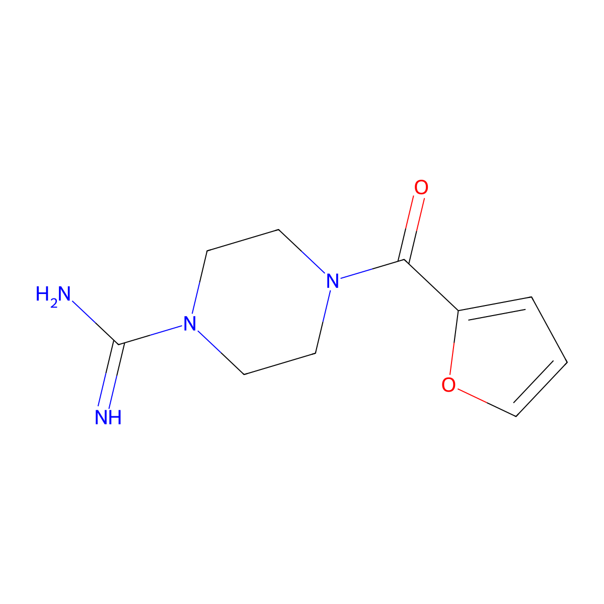 4-(2-Furoyl)piperazine-1-carboximidamide molecular structure, CAS 77723-05-8