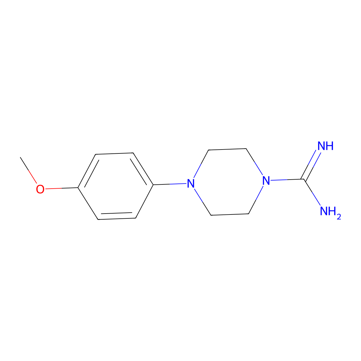 4-(4-Methoxyphenyl)-1-piperazinecarboximidamide molecular structure, CAS 77723-17-2