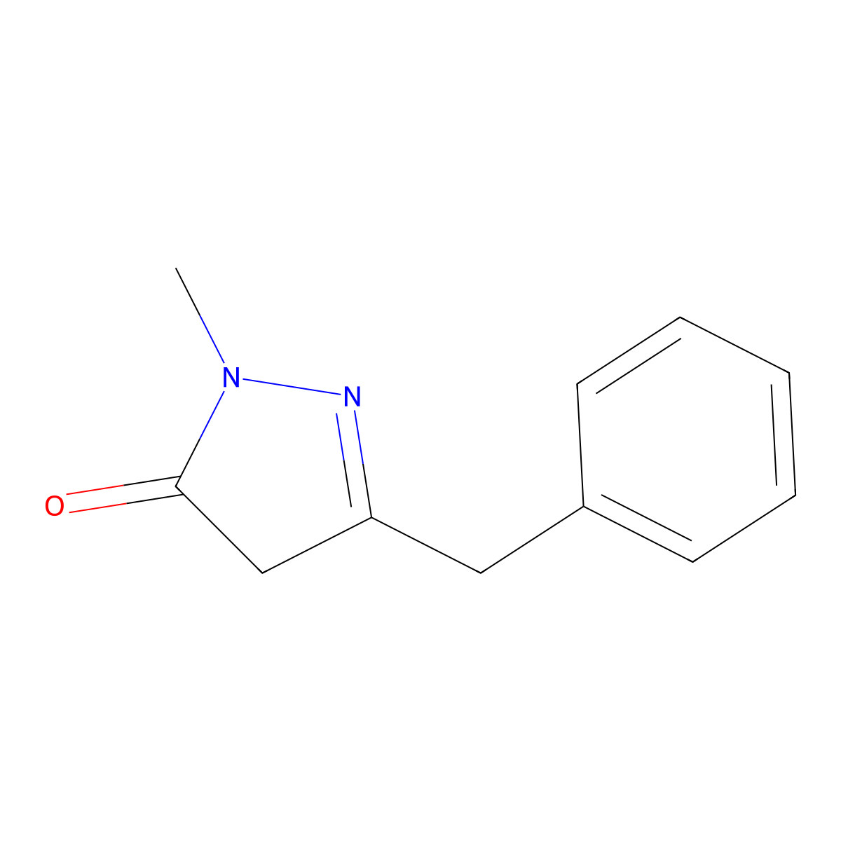 3-Benzyl-1-methyl-1h-pyrazol-5(4h)-one molecular structure, CAS 77725-25-8