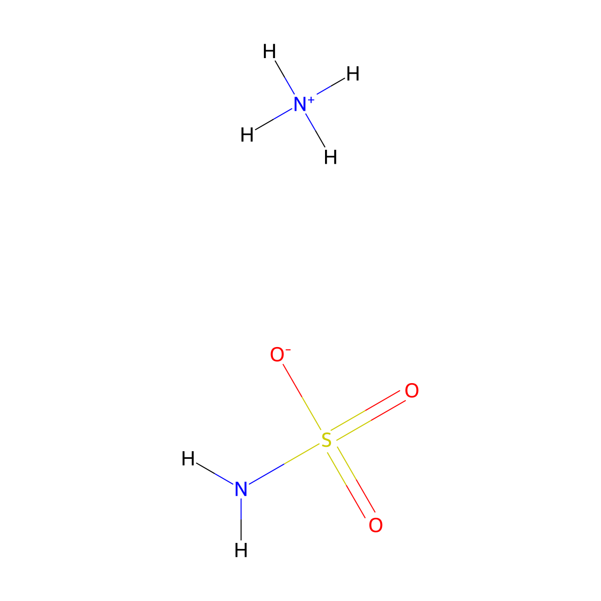 Ammonium sulfamate molecular structure, CAS 7773-06-0