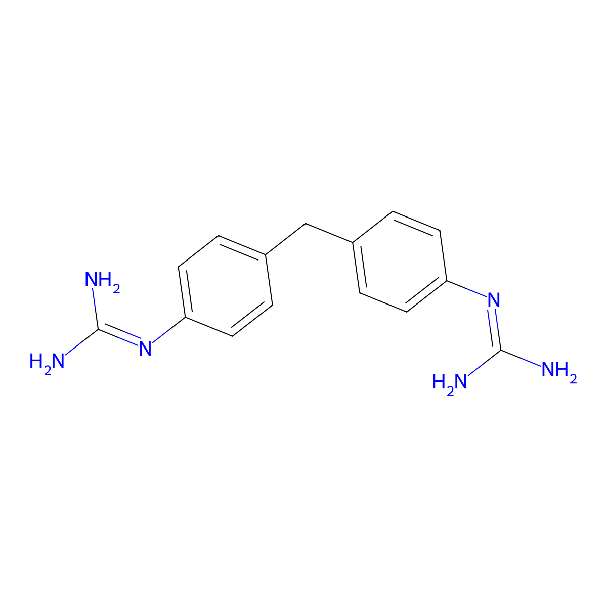 Guanidine, 4,4'-methylenediphenyldi- molecular structure, CAS 7773-73-1