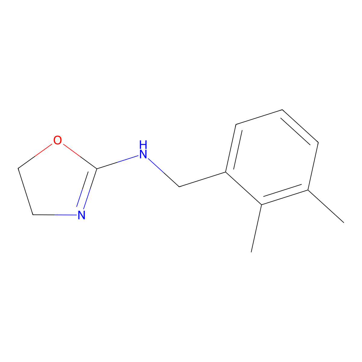 Benzylamine, 2,3-dimethyl-N-(2-oxazolin-2-yl)- molecular structure, CAS 77733-25-6
