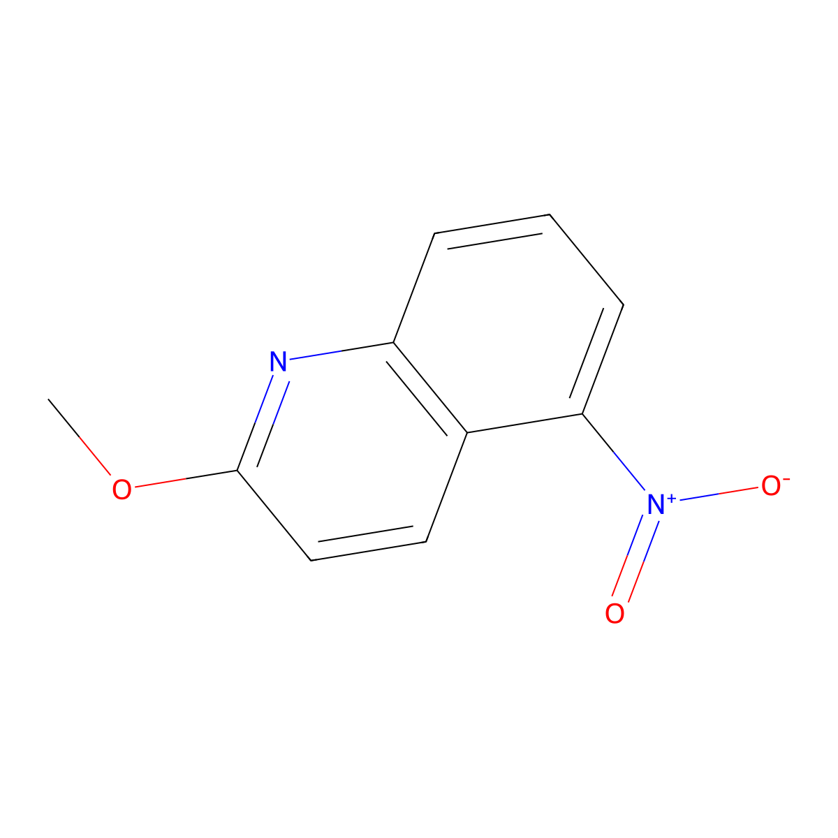 2-Methoxy-5-nitroquinoline molecular structure, CAS 77738-80-8