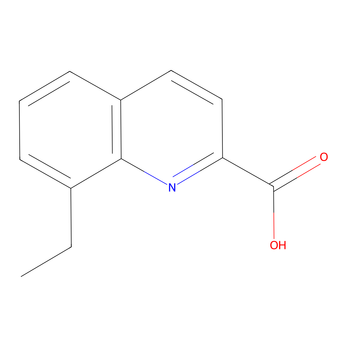 8-Ethylquinoline-2-carboxylic acid molecular structure, CAS 77739-84-5