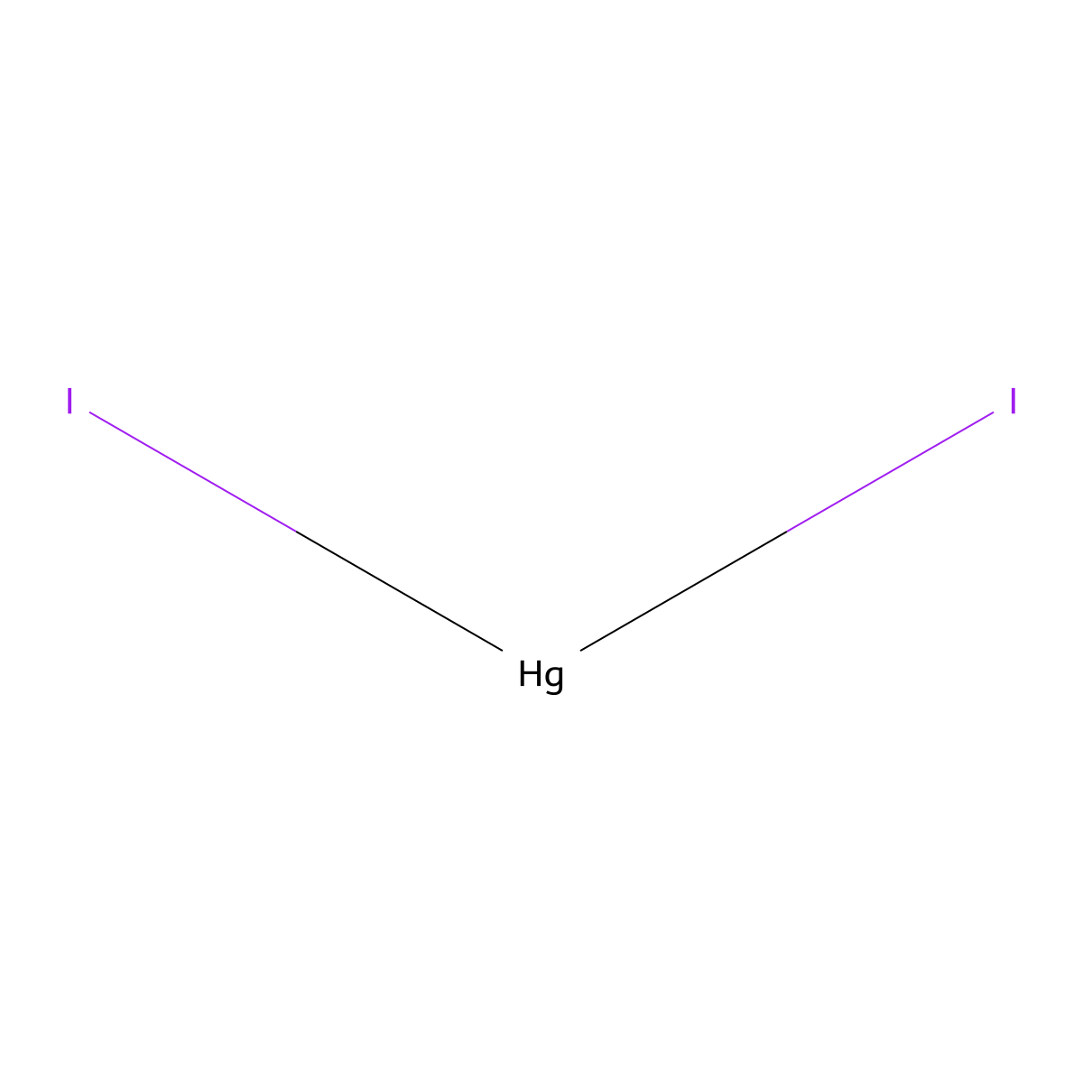 Mercuric Iodide molecular structure, CAS 7774-29-0